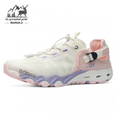 کفش صندل پیاده روی زنانه هامتو مدل 640717B-12 رنگ سفید/صورتی روشن