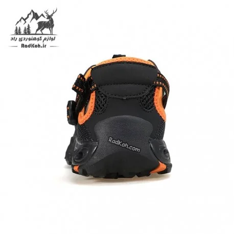 کفش صندل طبیعتگردی مردانه هامتو مدل 660958A-1 رنگ مشکی/نارنجی