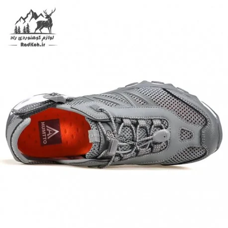 کفش صندل زنانه هومتو مدل 660958B-4 رنگ خاکستری/صورتی روشن