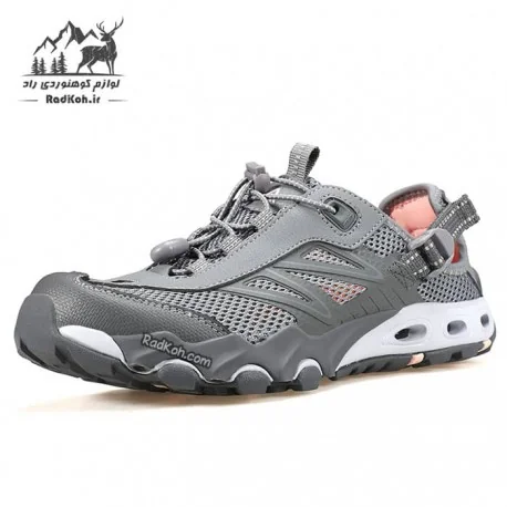 کفش صندل پیاده روی زنانه هامتو مدل 660958B-4 رنگ خاکستری/صورتی روشن