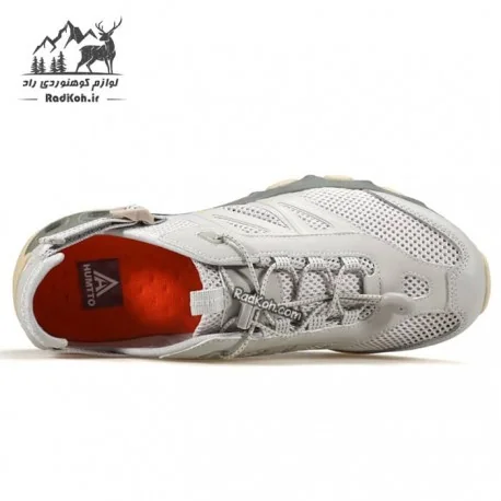 کفش صندل مردانه هومتو مدل 660958A-4 رنگ طوسی/سبز فسفری