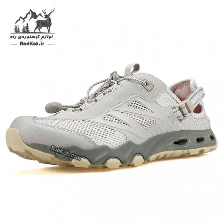 کفش صندل پیاده روی هومتو مردانه مدل 660958A-4 رنگ طوسی/سبز فسفری