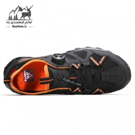 کفش پیاده روی مردانه هامتو مدل 660906A-3 رنگ مشکی/نارنجی