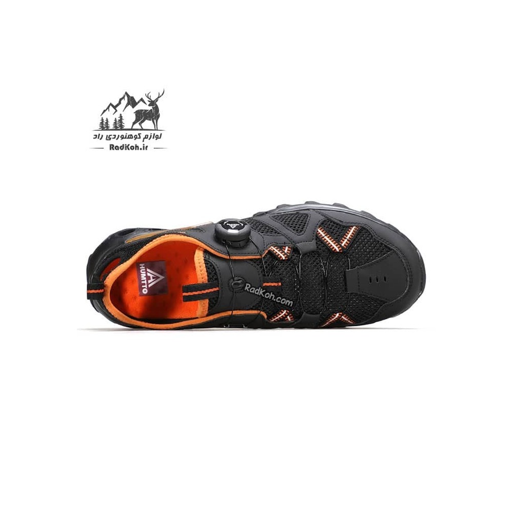 کفش پیاده روی مردانه هامتو مدل 660906A-3 رنگ مشکی/نارنجی
