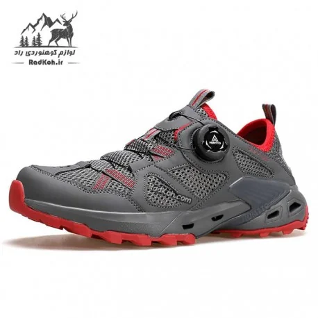 کفش پیاده روی هومتو زنانه مدل 660906B-2 رنگ خاکستری تیره/قرمز