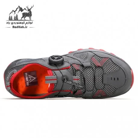 کفش طبیعت گردی هومتو زنانه مدل 660906B-2 رنگ خاکستری تیره/قرمز