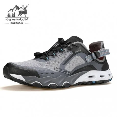 کفش صندل پیاده روی مردانه هامتو مدل 660893A-3 رنگ طوسی/مشکی