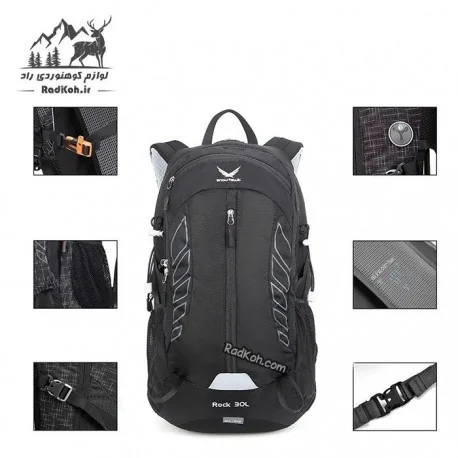 کوله پشتی زنانه 30 لیتر اسنوهاک مدل ROCK کد SN-B3120 رنگ مشکی