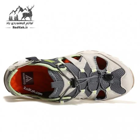 کفش صندل هومتو زنانه مدل 630261B-15 رنگ خاکستری تیره/کرم(بژ)