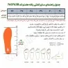 جدول راهنمای سایز صندل زنانه هامتو مدل 760763B-4 رنگ سفید/صورتی