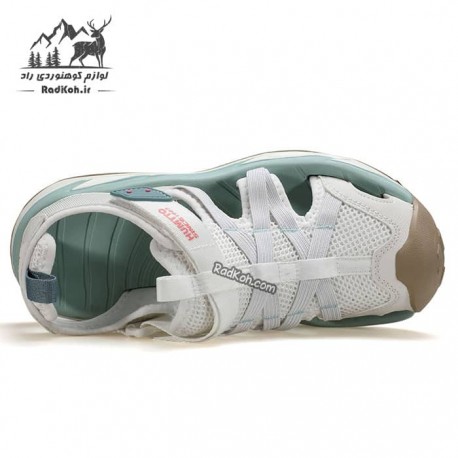 صندل زنانه هومتو مدل 740977B-7 رنگ سفید/سبز