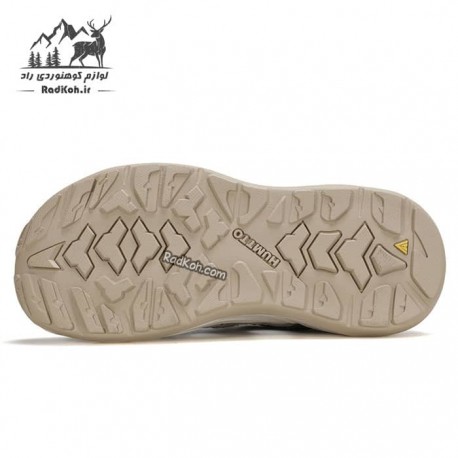 صندل جلو بسته هامتو زنانه مدل 760514B-3 رنگ بژ/خاکستری