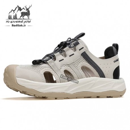 صندل هومتو زنانه مدل 760514B-3 رنگ بژ/خاکستری