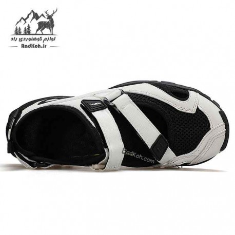 صندل جلو بسته هامتو زنانه مدل 360209B-2 رنگ سفید/مشکی