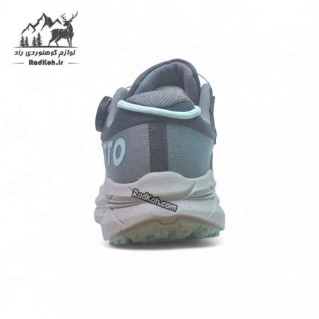 کفش هومتو زنانه مدل 350446B-2 بند دیسکی رنگ خاکستری تیره