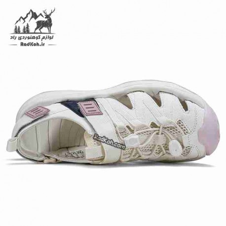 صندل جلو بسته زنانه هامتو مدل 760137B-1 رنگ سفید/صورتی روشن