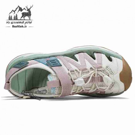 صندل جلو بسته هامتو زنانه مدل 760137B-2 رنگ سفید/سبز