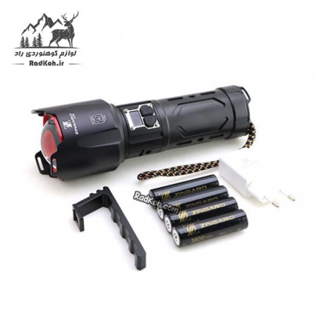 چراغ قوه شکار زوم دار زینگارو کد 1-2406 رنگ مشکی