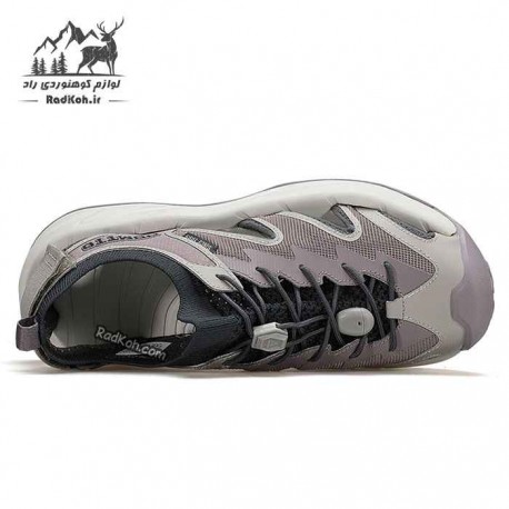 صندل جلو بسته هامتو زنانه مدل 760763B-3 رنگ طوسی/یاسی