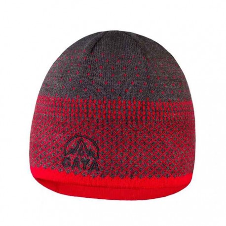 کلاه کاموا قایا کد Q702-8 رنگ خاکستری تیره/قرمز