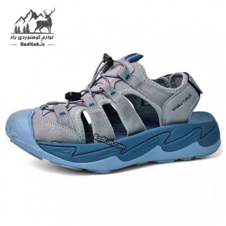 صندل مردانه اسنوهاک مدل PLAYA کد SN-S1264M-2 رنگ طوسی/آبی با طراحی جلو بسته، رویه مقاوم و فرم ارگونومیک پنجه