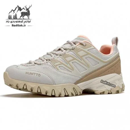 کفش زنانه هامتو مدل 360038B-6 رنگ کرم/صورتی با طراحی اسپرت و رویه تنفس‌پذیر مناسب پیاده‌روی و استفاده روزمره