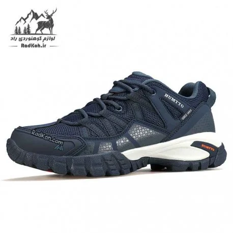 کفش مردانه هامتو مدل 110609A-7 رنگ سرمه‌ای/سفید با طراحی اسپرت، مناسب برای طبیعت‌گردی و استفاده روزمره