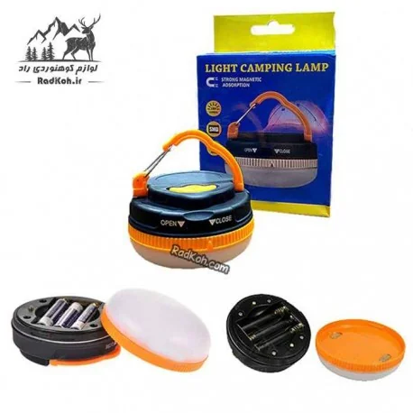 لامپ کمپ باتری‌ خور با طراحی مقاوم در برابر آب و قابلیت آویزان شدن در چادر
