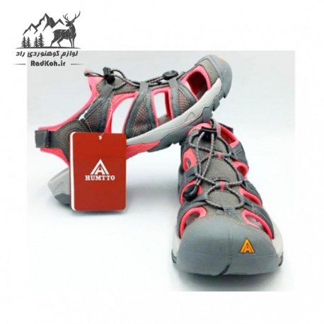 صندل کوهنوردی زنانه هامتو مدل 710452B-1 رنگ طوسی صورتی