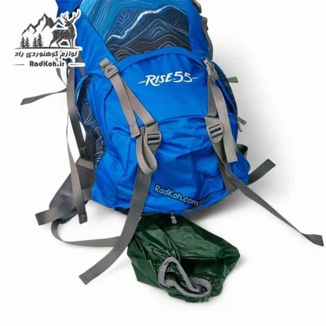 کوله‌ پشتی صخره رایز با بند کمری و بند سینه برای تثبیت بهتر در مسیرهای سخت