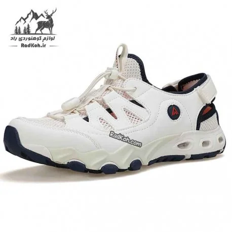 کفش صندل زنانه هامتو مدل 660410B-5 رنگ سفید/سرمه ای