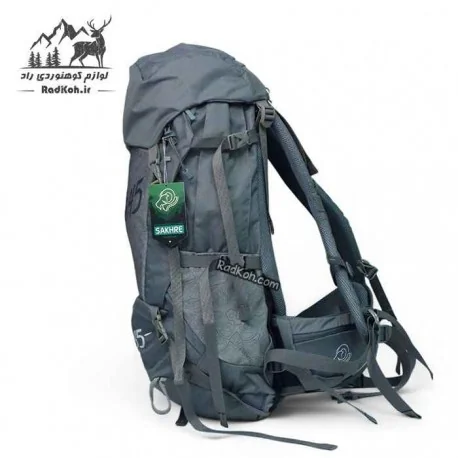 کوله کوه نوردی 45 لیتری صخره مدل رایز با بندهای ارگونومیک و پدهای ضد تعریق