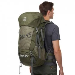 کوله کوهنوردی 45 لیتری صخره مدل رایز رنگ زیتونی