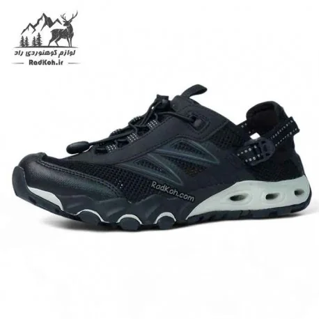 کفش صندل زنانه هامتو مدل 660958B-17 رنگ مشکی/طوسی