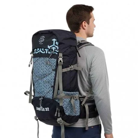 کوله پشتی 32 لیتری صخره مدل لوتسه رنگ آبی/مشکی