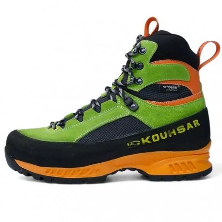 کفش کوهنوردی کوهسار مدل بزمان شولر دو دانسیته رنگ فسفری