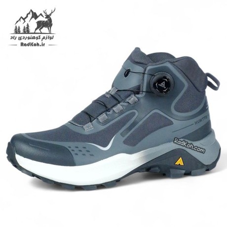 کفش مردانه هامتو مدل 260920A-1 بند دیسکی خاکستری تیره