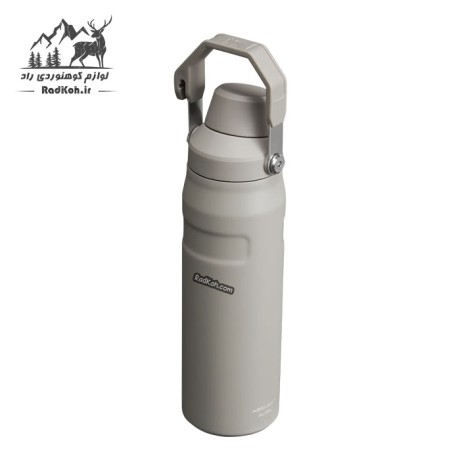 قمقمه استنلی 710 میل مدل iceflow bottle رنگ طوسی قابل شستشو در ماشین ظرفشویی