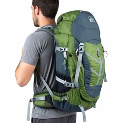 کوله پشتی کوه 45+ لیتری قایا مدل قاید رنگ سبز/خاکستری