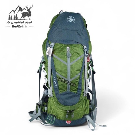 کوله پشتی کوه 45+ لیتری قایا مدل قاید رنگ سبز/خاکستری