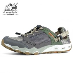 کفش صندل هامتو پیاده روی زنانه مدل 630101B-10 طوسی/سبز تیره