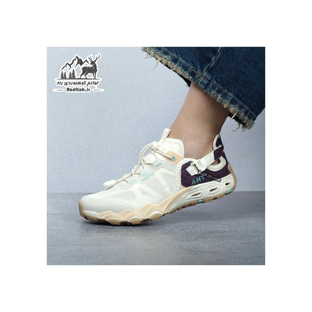 کفش صندل زنانه پیاده روی هامتو مدل 610395B-8 کرم(بژ)/بنفش