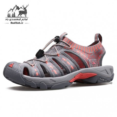 صندل کوهنوردی زنانه هامتو مدل 710096B-1 رنگ خاکستری/نارنجی