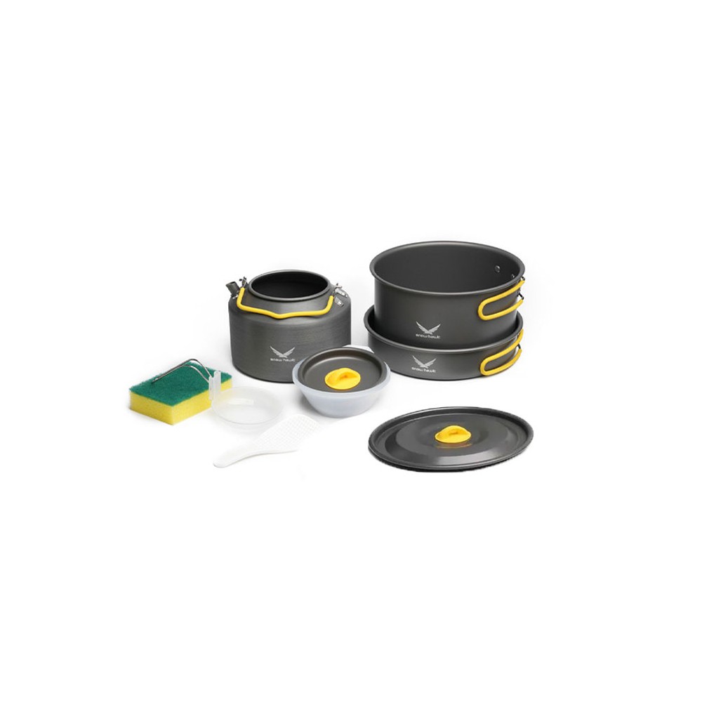 ست ظروف اسنوهاک دو نفره مدل SN-T112-3 رنگ زرد