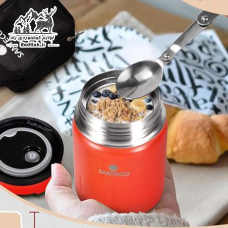 فلاسک غذا دوجداره سانتکو Koge بدنه استیل ضد زنگ؛ مقاوم و مناسب غذا