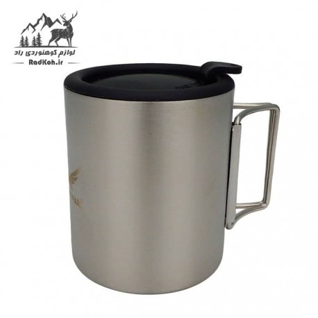 لیوان استیل دوجداره درب دار کوهنوردی SnowHawk کد SN-M2