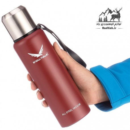 فلاسک کوهنوردی یک لیتری اسنوهاک snow hawk مدل SN-F210 رنگ زرشکی
