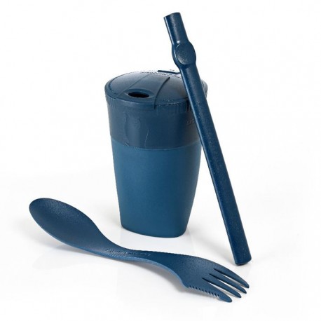 خرید ست لیوان نی قاشق لایت مای فایر مدل Rekit BIO رنگ آبی