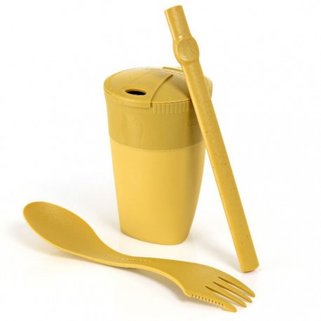 خرید ست لیوان نی قاشق لایت مای فایر مدل Rekit BIO رنگ زرد