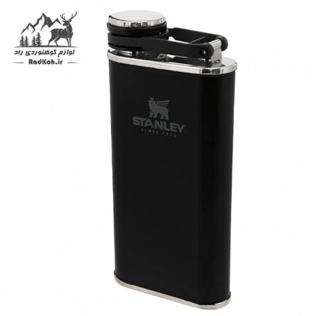 فلاسک کتابی 230 میلی لیتری استنلی کلاسیک مدل Classic Wide Mounth Flask .23L رنگ مشکی